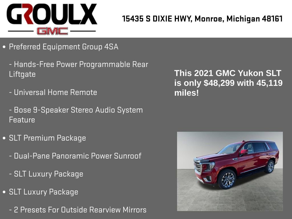 Used 2021 GMC Yukon SLT w/ SLT Premium Package image 15