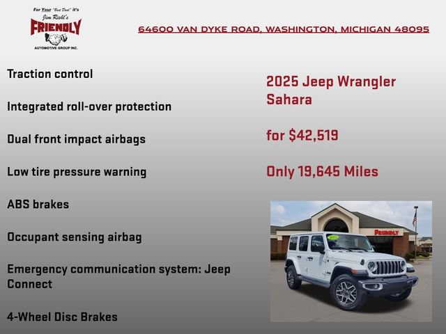 Used 2025 Jeep Wrangler Unlimited Sahara w/ Technology Group AWD/4WD image 30