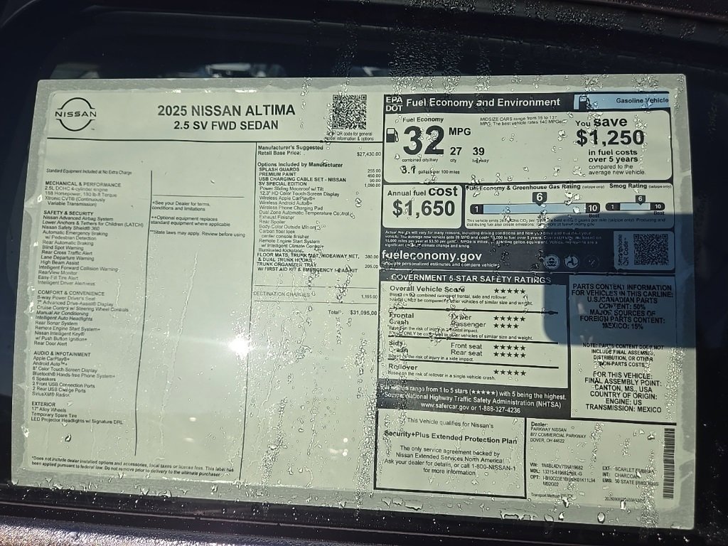 New 2025 Nissan Altima 2.5 SV w/ SV Special Edition Package image 34