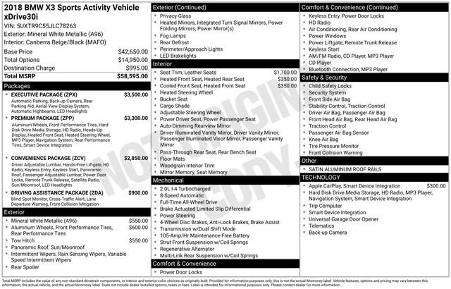 Used 2018 BMW X3 xDrive30i image 11