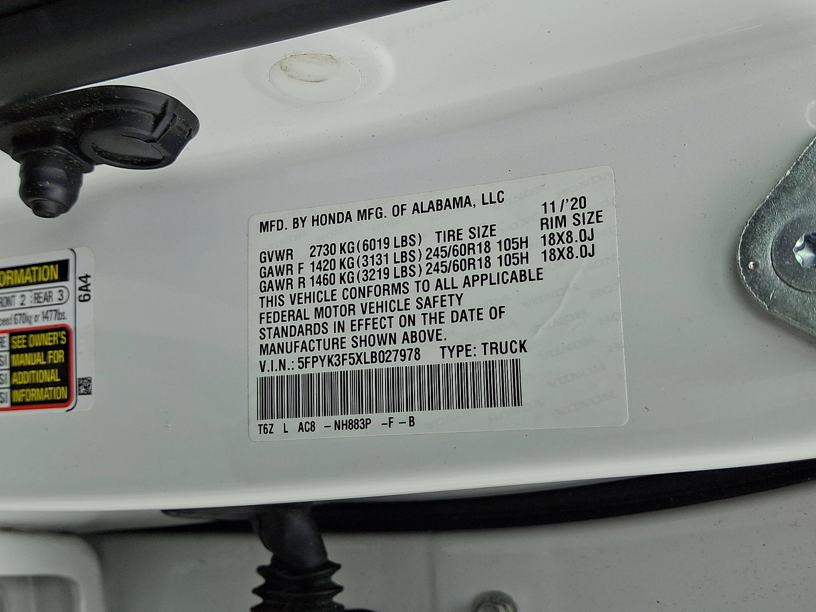 Used 2020 Honda Ridgeline RTL image 28