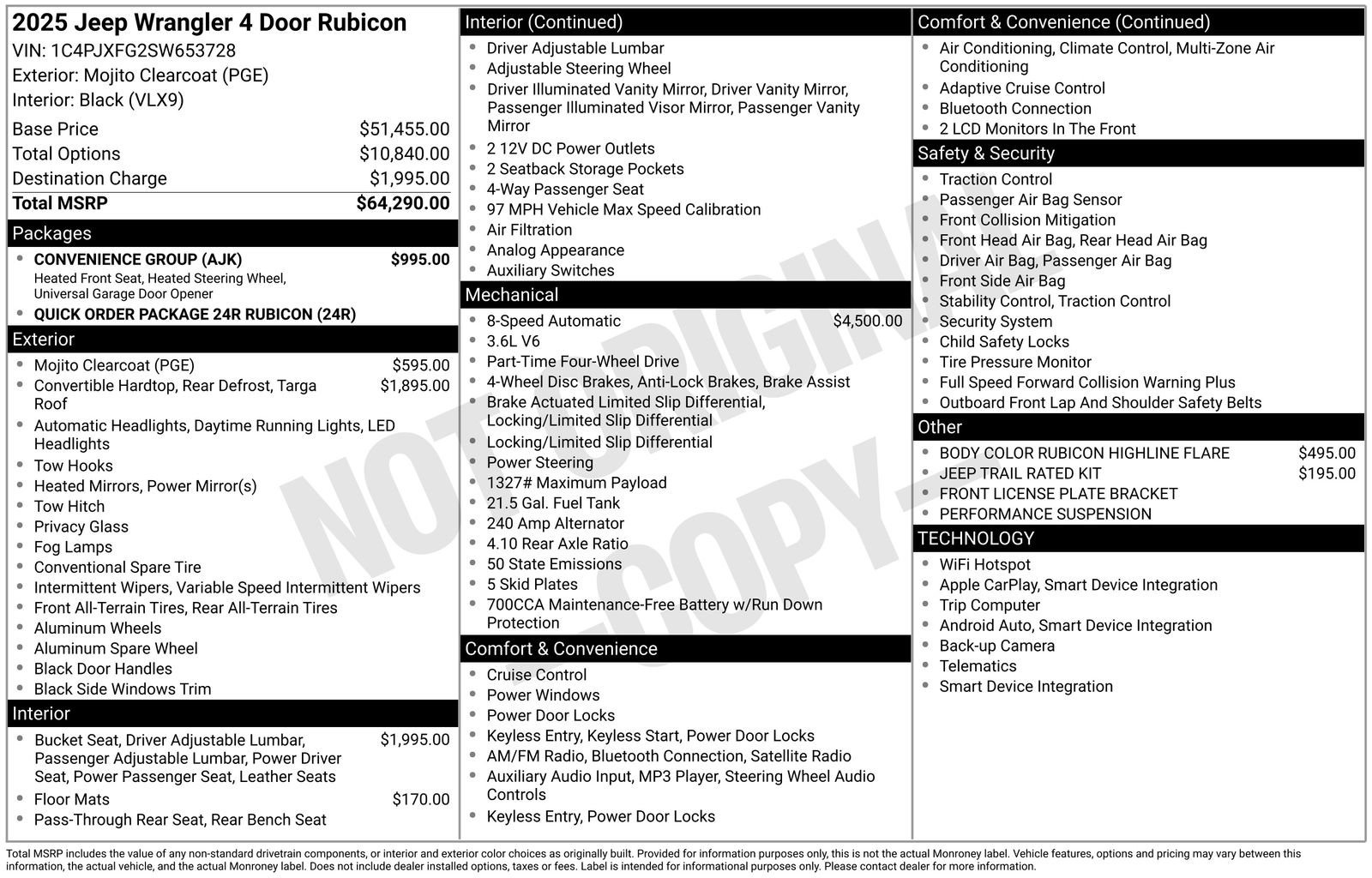 New 2025 Jeep Wrangler Unlimited Rubicon w/ Convenience Group image 27
