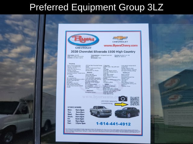 Used 2020 Chevrolet Silverado 1500 High Country w/ Technology Package AWD/4WD image 13