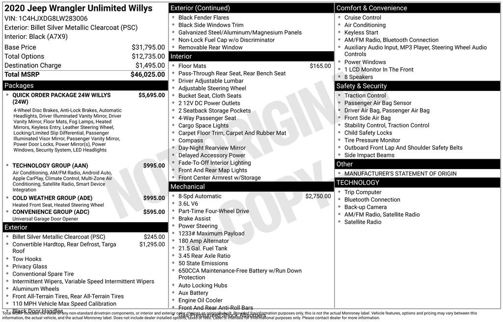 Used 2020 Jeep Wrangler Unlimited Sport image 43