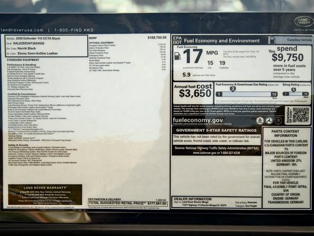 New 2026 Land Rover Defender 110 OCTA AWD/4WD image 44