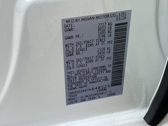 New 2026 Nissan Frontier PRO-4X w/ Pro-4x Convenience Package image 37