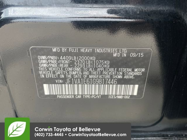 Used 2016 Subaru WRX Premium AWD/4WD image 16