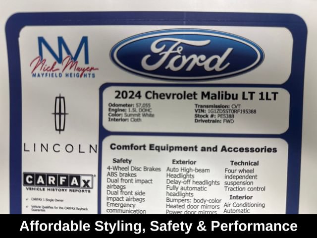 Used 2024 Chevrolet Malibu LT FWD image 32