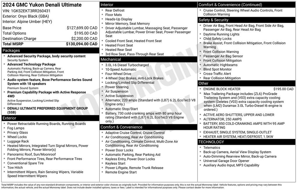 Used 2024 GMC Yukon Denali Ultimate AWD/4WD image 5