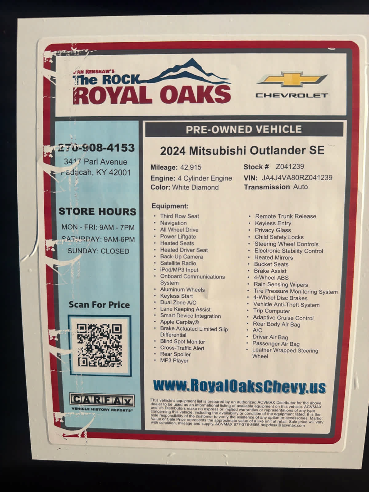 Used 2024 Mitsubishi Outlander SE AWD/4WD image 31