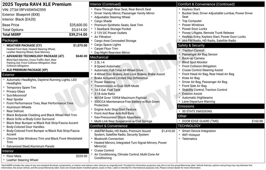 Used 2025 Toyota RAV4 XLE Premium w/ Weather Package image 34