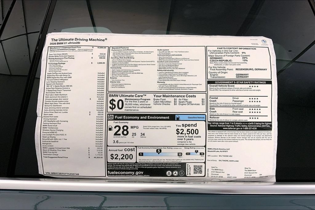 Certified 2026 BMW X1 xDrive28i w/ Technology Package AWD/4WD image 12
