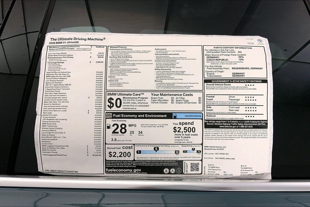 New 2026 BMW X1 xDrive28i w/ Technology Package image 12