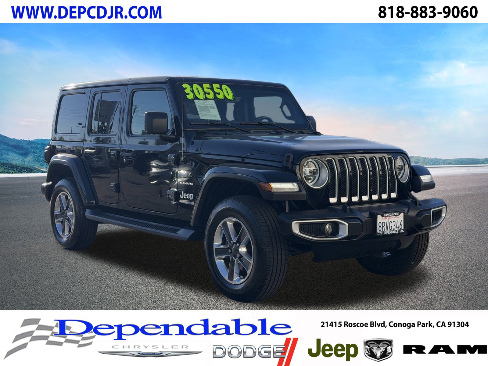 Certified 2020 Jeep Wrangler Unlimited Sahara image 1