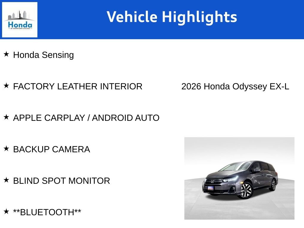 New 2026 Honda Odyssey EX-L image 6
