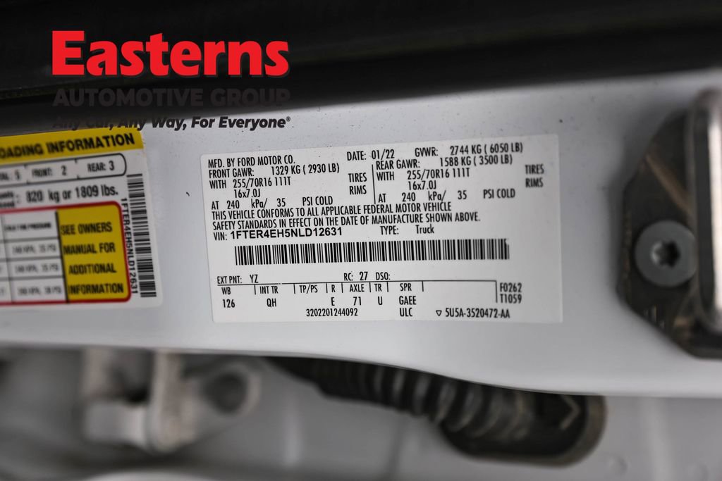 Used 2022 Ford Ranger XL w/ Equipment Group 101A High RWD image 34