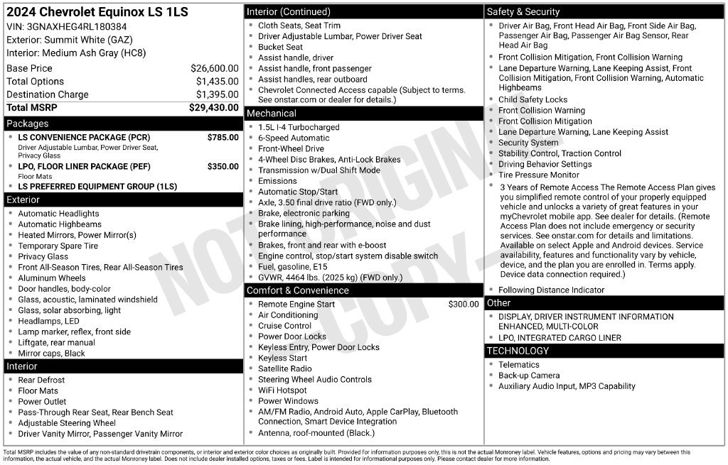 Used 2024 Chevrolet Equinox LS w/ LS Convenience Package FWD image 2