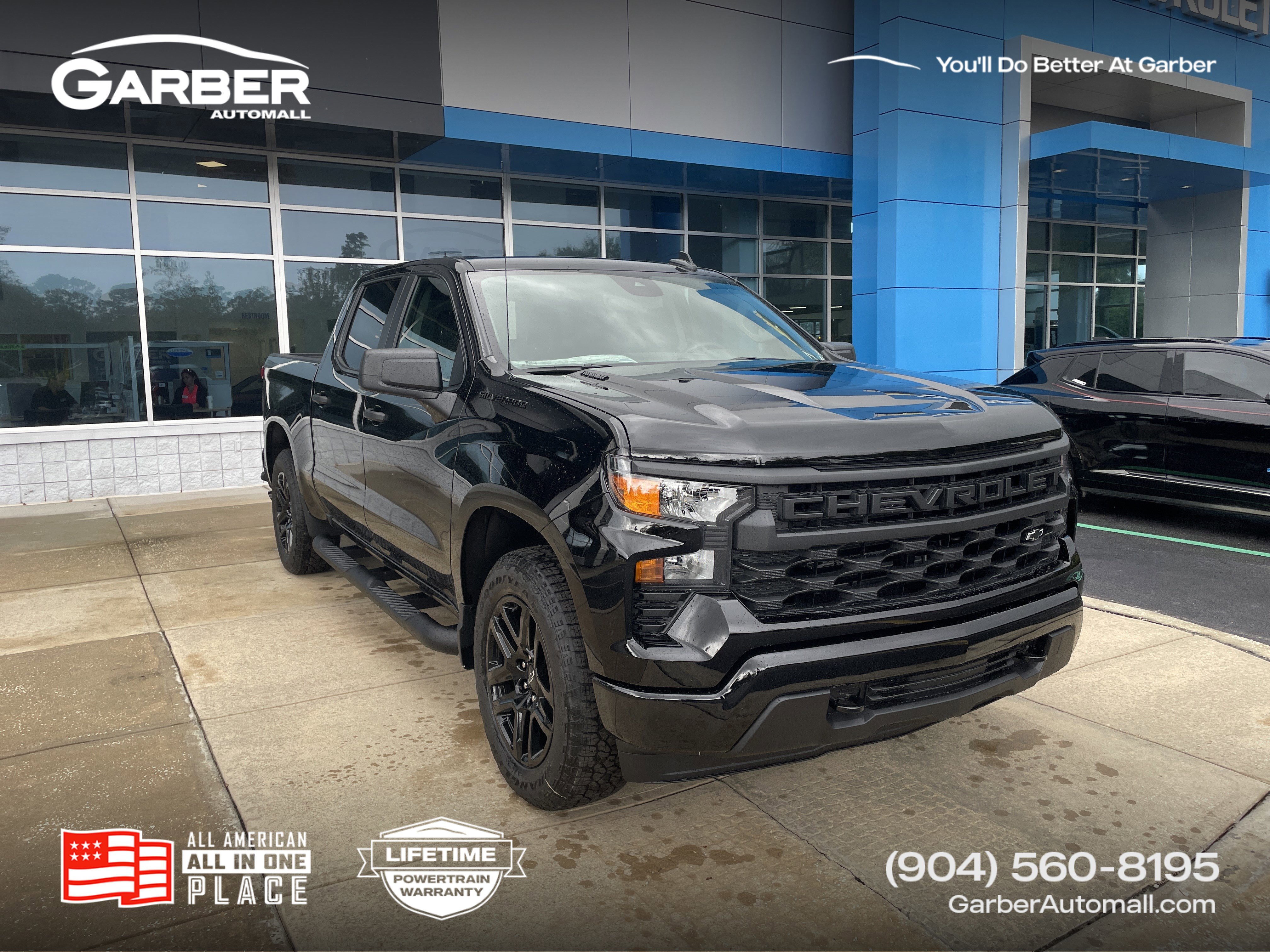 New 2026 Chevrolet Silverado 1500 Custom w/ Turbomax Blackout Package image 1