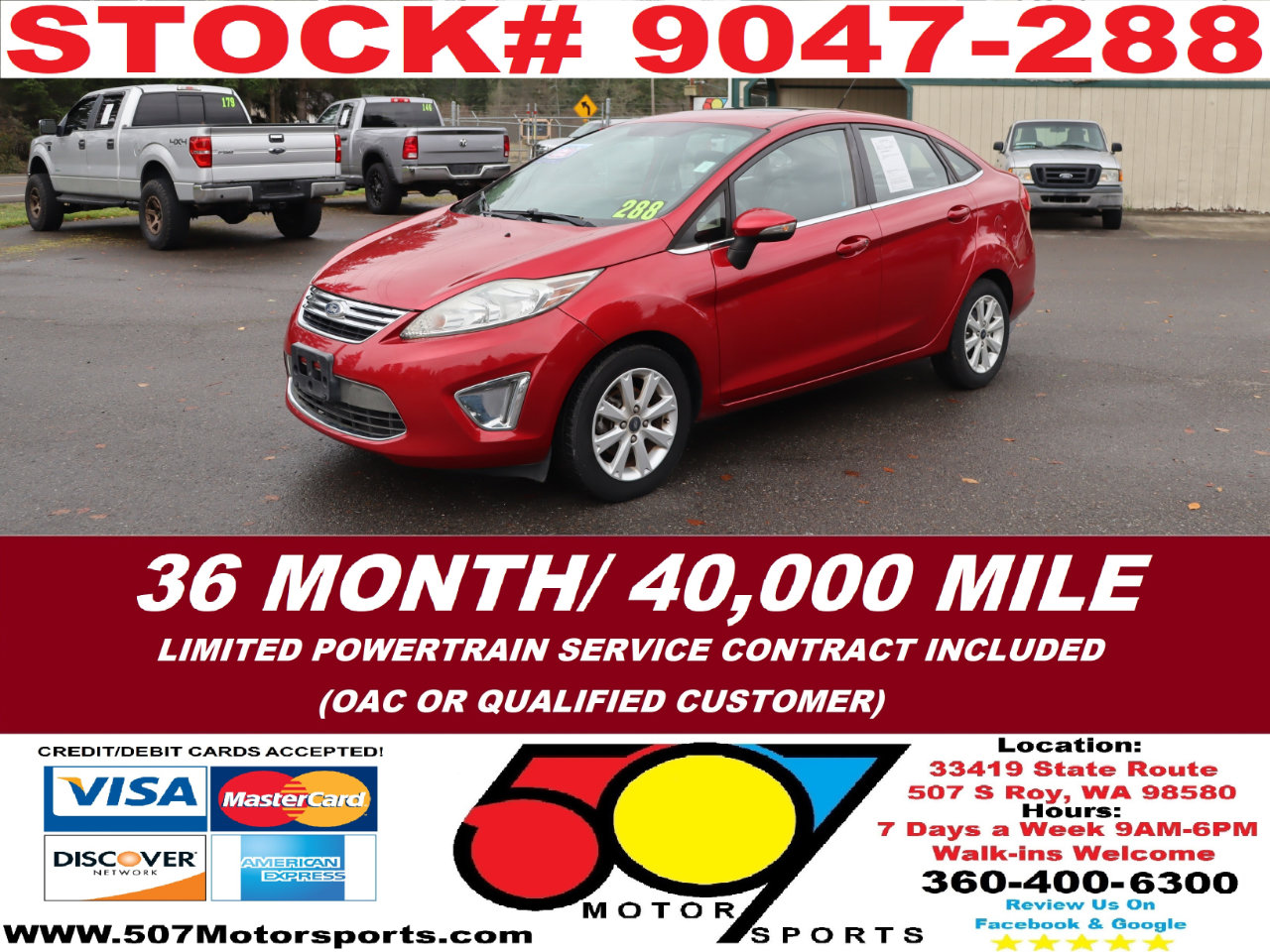 Used 2011 Ford Fiesta SEL w/ 301A Rapid Spec Order Code