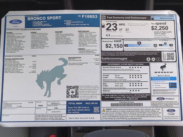 New 2026 Ford Bronco Sport Badlands w/ Badlands Tech Package AWD/4WD image 18