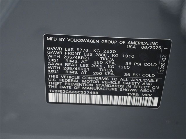 New 2025 Volkswagen Atlas Cross Sport SEL Premium R-Line image 33