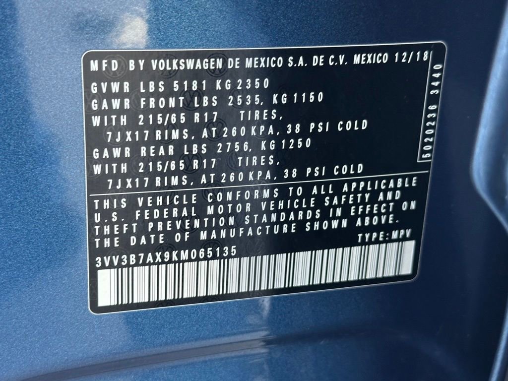 Used 2019 Volkswagen Tiguan SE FWD image 34