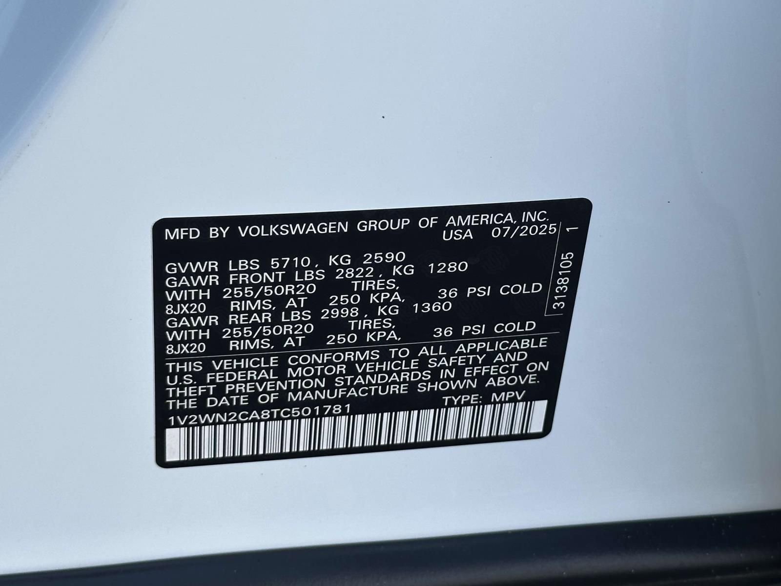 New 2026 Volkswagen Atlas SE image 15