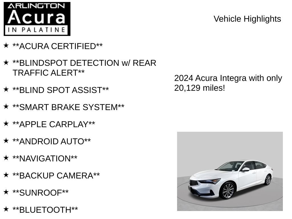 Certified 2024 Acura Integra FWD image 7