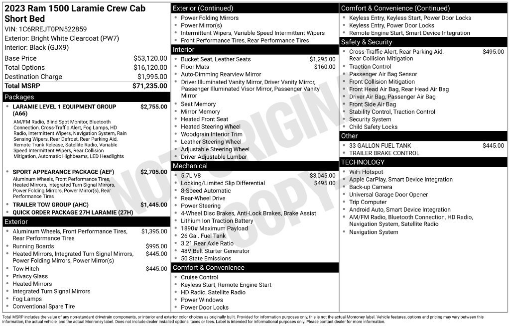 Used 2023 RAM 1500 Laramie RWD image 10