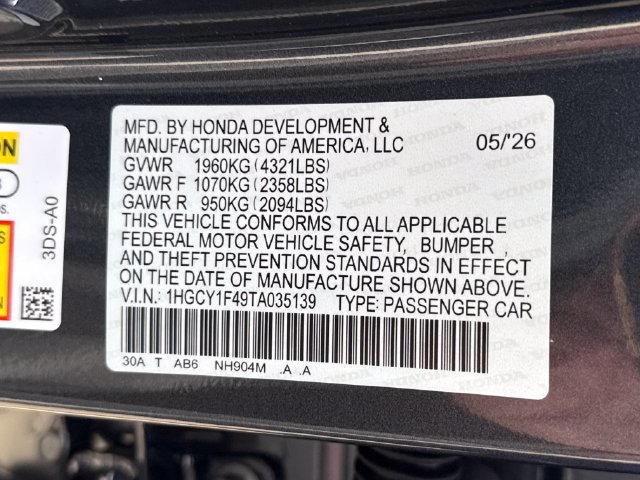 New 2026 Honda Accord SE image 20