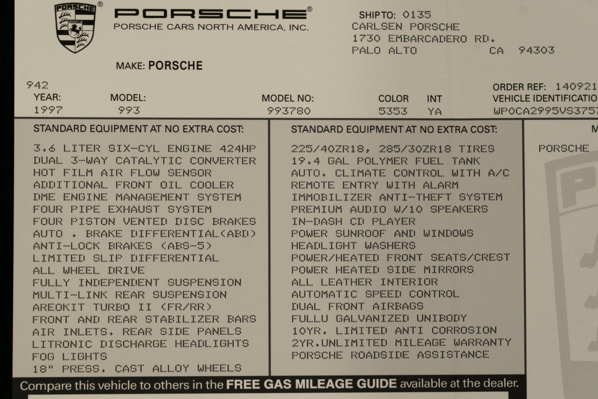 Used 1997 Porsche 911 Turbo S AWD/4WD image 43