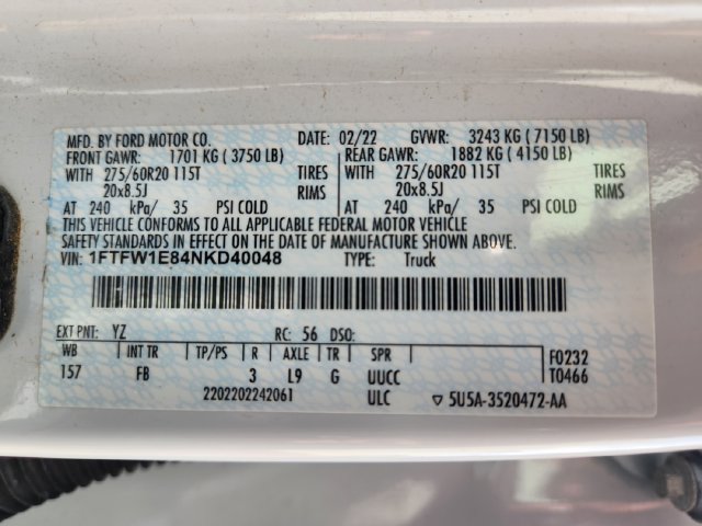 Certified 2022 Ford F150 XLT w/ Equipment Group 302A High AWD/4WD image 27