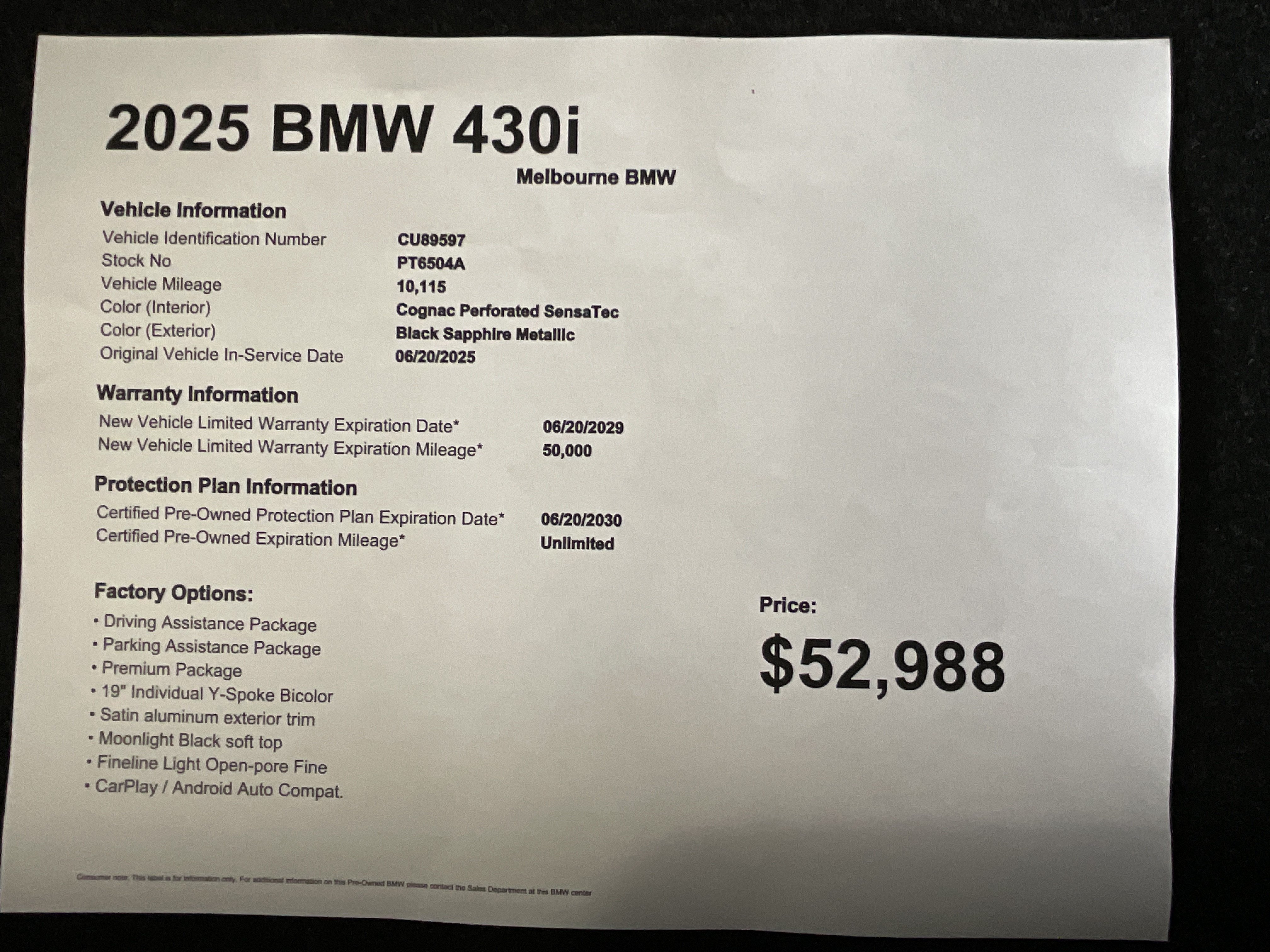 Used 2025 BMW 430i Convertible w/ Premium Package RWD image 36