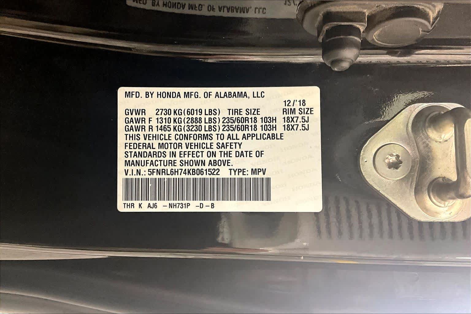 Used 2019 Honda Odyssey EX-L image 33