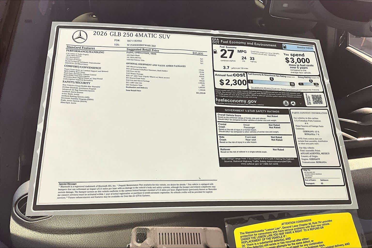 New 2026 Mercedes-Benz GLB 250 4MATIC image 18