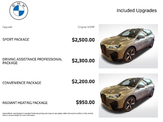 Certified 2024 BMW iX xDrive50 w/ Sport Package AWD/4WD image 3