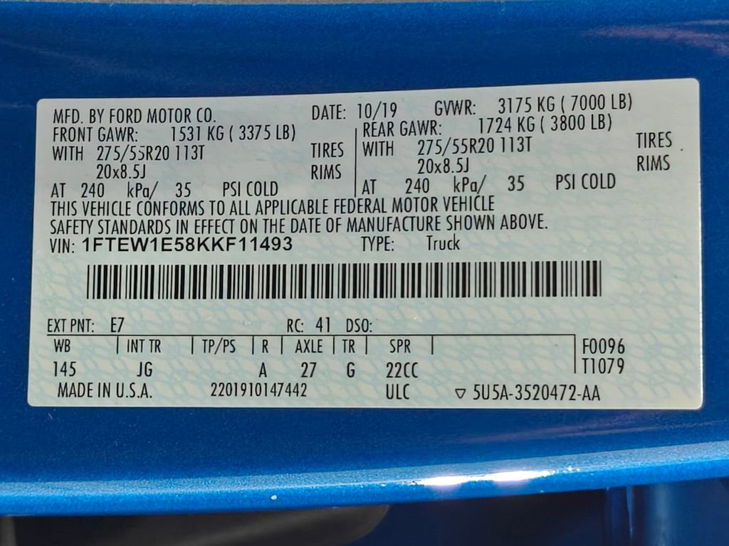 Used 2019 Ford F150 XL w/ Equipment Group 101A Mid image 50