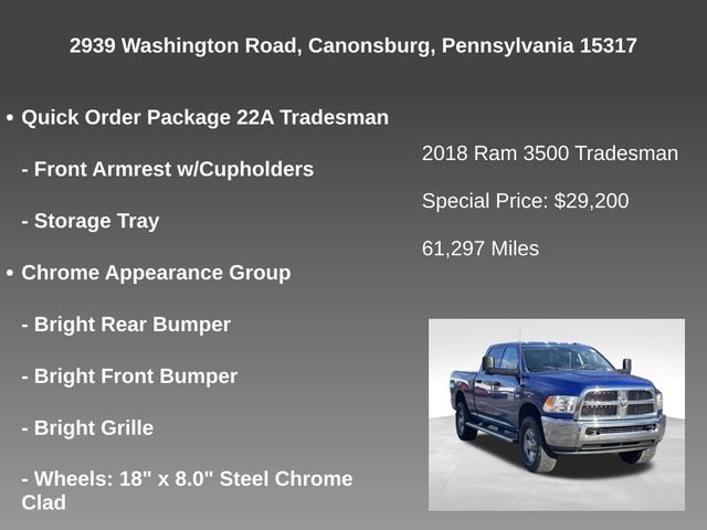 Used 2018 RAM 3500 Tradesman w/ Chrome Appearance Group image 9