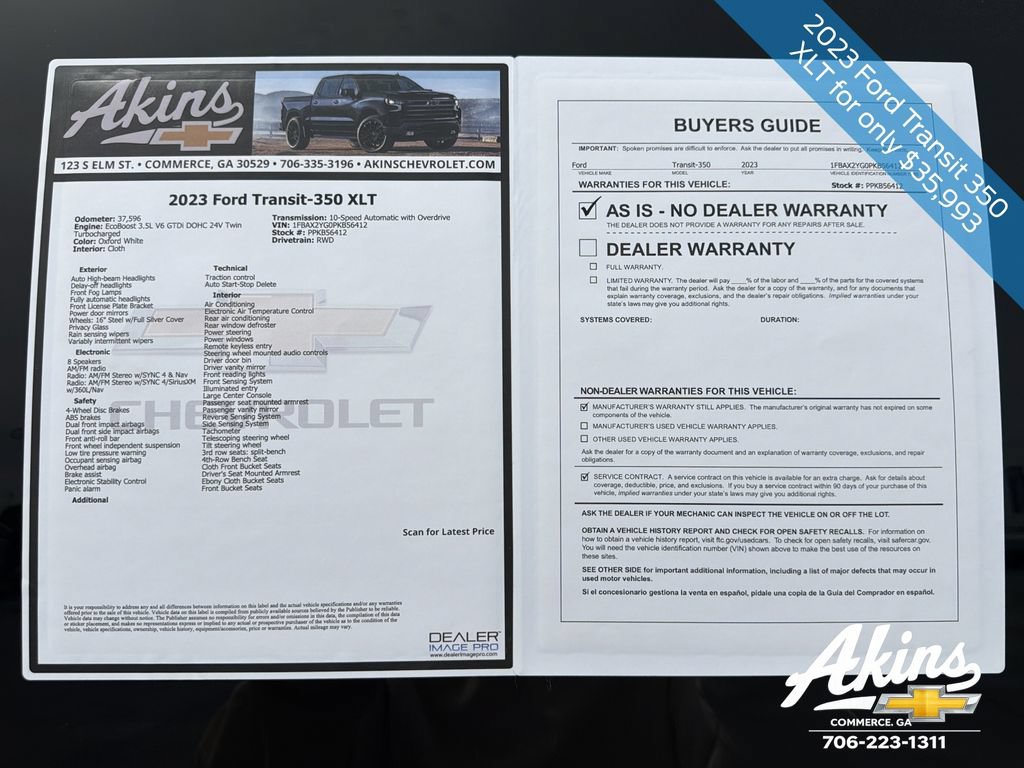 Used 2023 Ford Transit 350 XLT RWD image 11