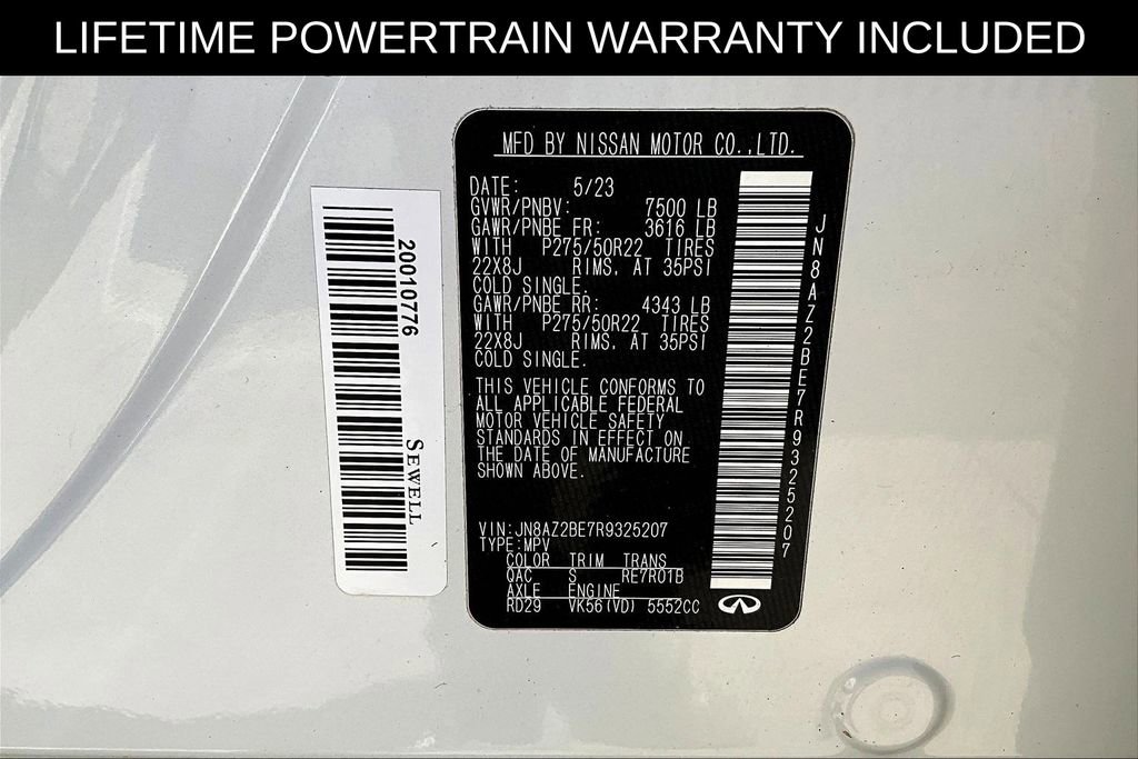 Certified 2024 INFINITI QX80 Sensory image 44
