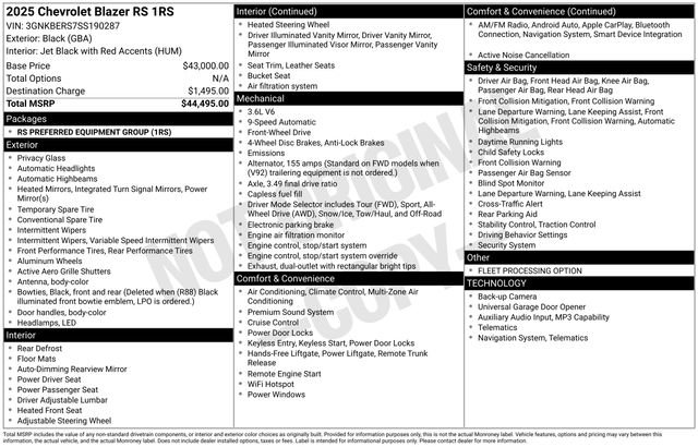 Used 2025 Chevrolet Blazer RS image 10