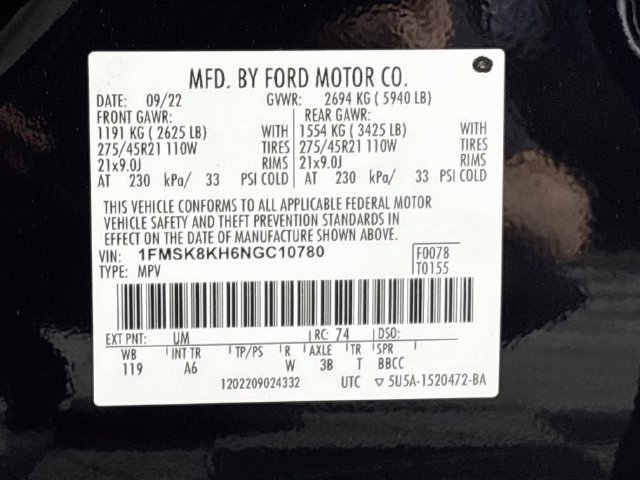 Used 2022 Ford Explorer ST-Line w/ Class IV Trailer Tow Package AWD/4WD image 37