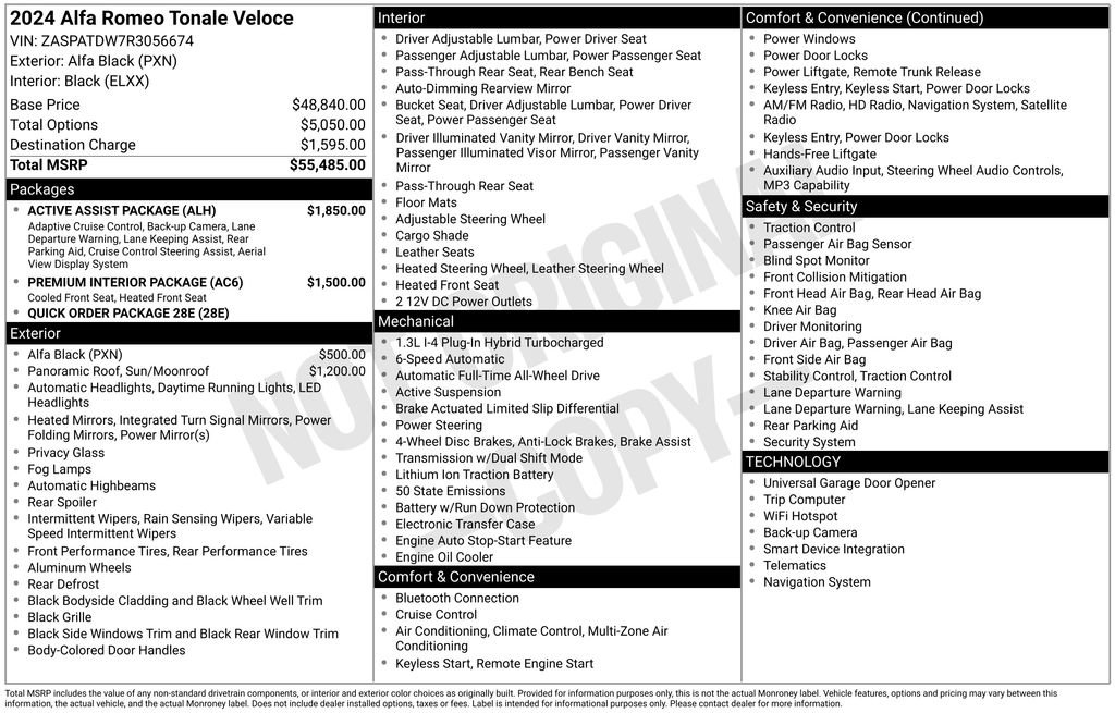 Used 2024 Alfa Romeo Tonale Veloce w/ Active Assist Package image 17