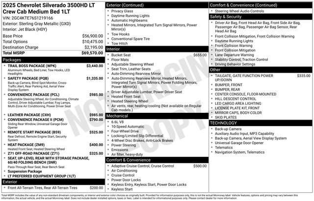 Used 2025 Chevrolet Silverado 3500 LT w/ Trail Boss Package image 4