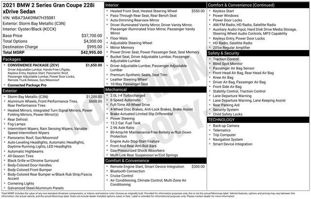 Used 2021 BMW 228i xDrive Gran Coupe 228i xDrive w/ Convenience Package image 4