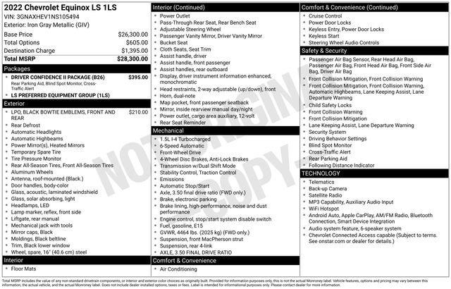 Used 2022 Chevrolet Equinox LS w/ Driver Confidence II Package FWD image 65