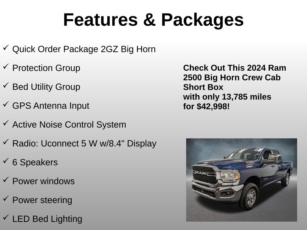 Used 2024 RAM 2500 Big Horn w/ Bed Utility Group image 4