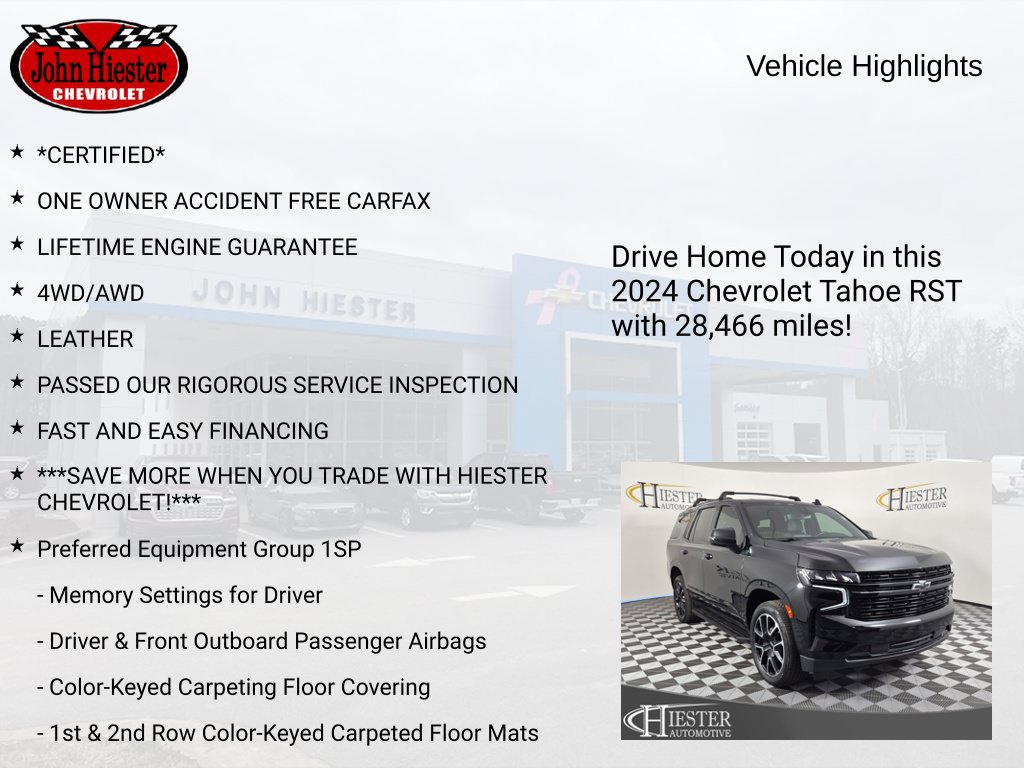 Used 2024 Chevrolet Tahoe RST w/ Luxury Package AWD/4WD image 6