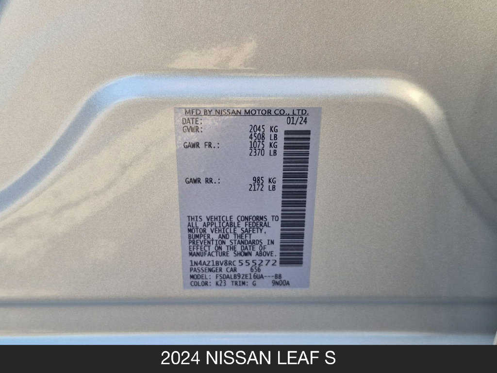 Certified 2024 Nissan Leaf S FWD image 24