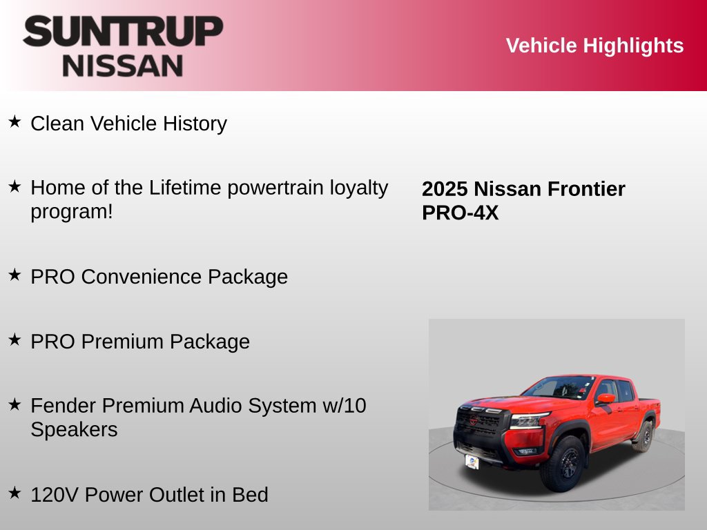 Used 2025 Nissan Frontier PRO-4X w/ Pro Premium Package AWD/4WD image 8